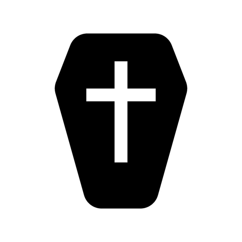 Coffin Icon Vector Symbol Design Illustration