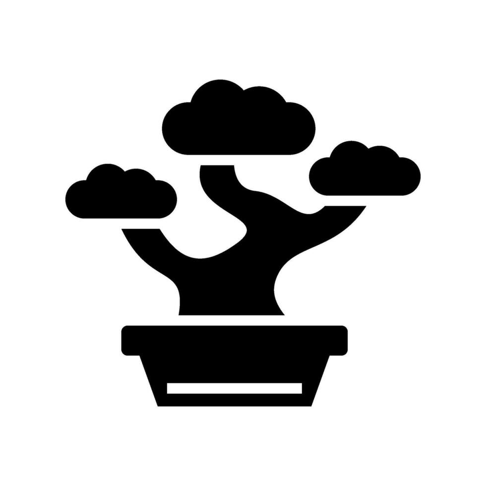 bonsai icono vector símbolo diseño ilustración