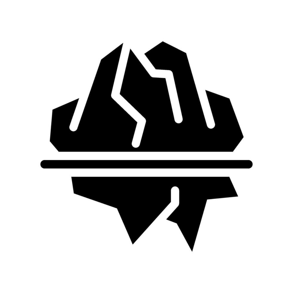iceberg icono vector símbolo diseño ilustración