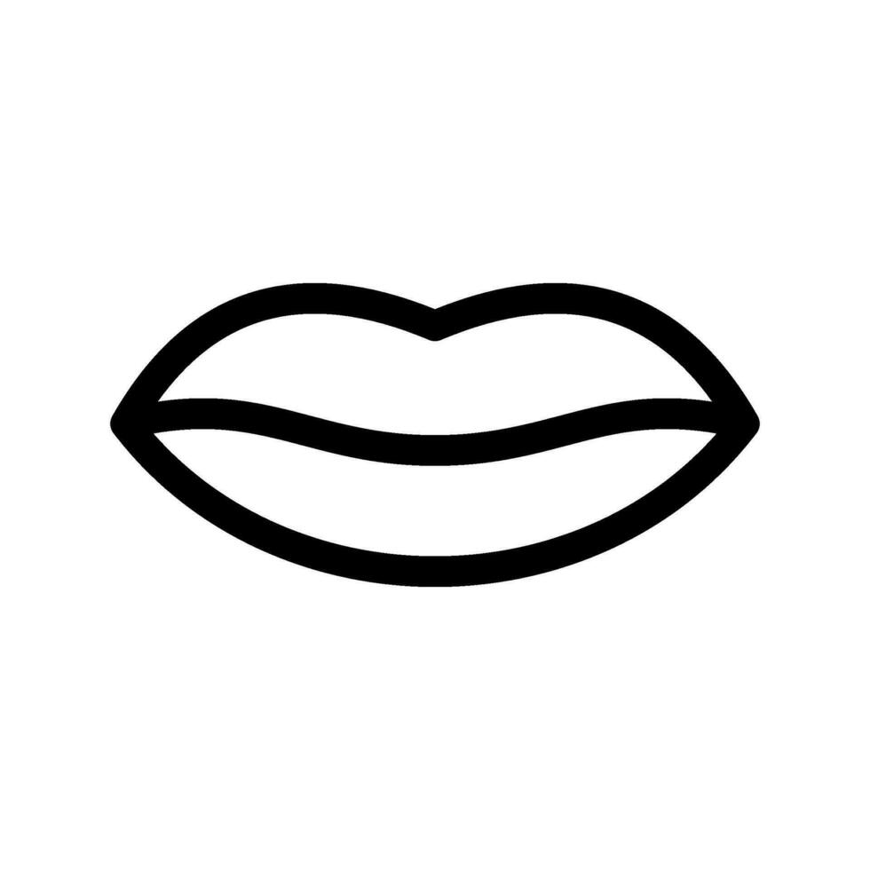 Glossy Lips Icon Vector Symbol Design Illustration