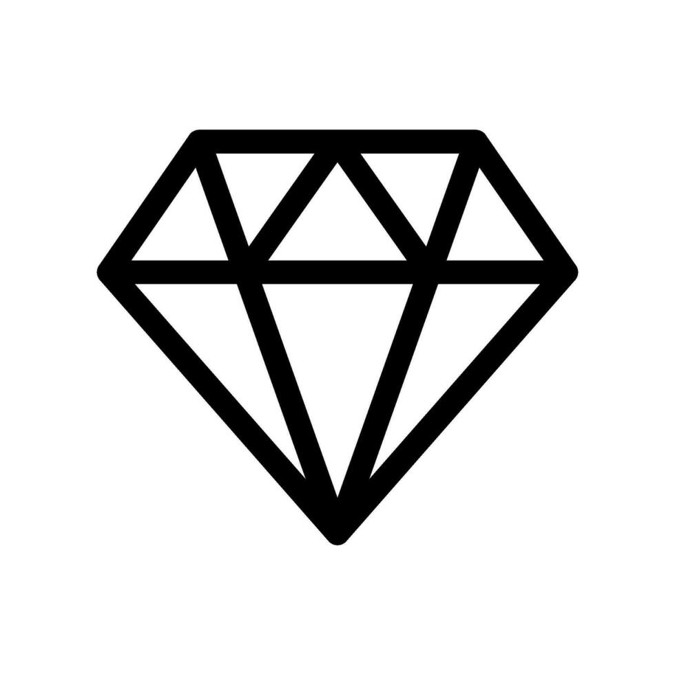 Diamond Icon Vector Symbol Design Illustration