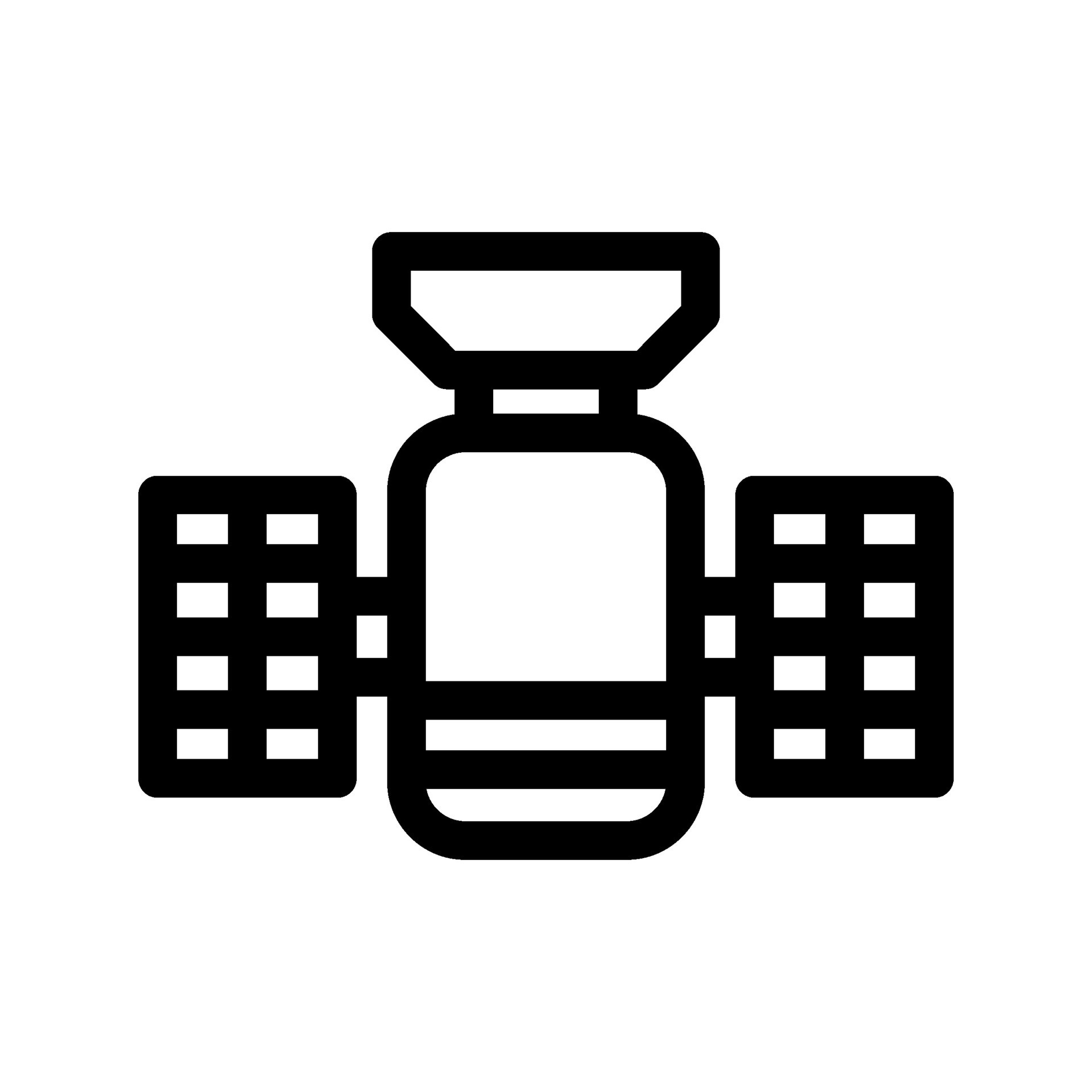 Reconnaissance Satellite Icon Vector Symbol Design Illustration