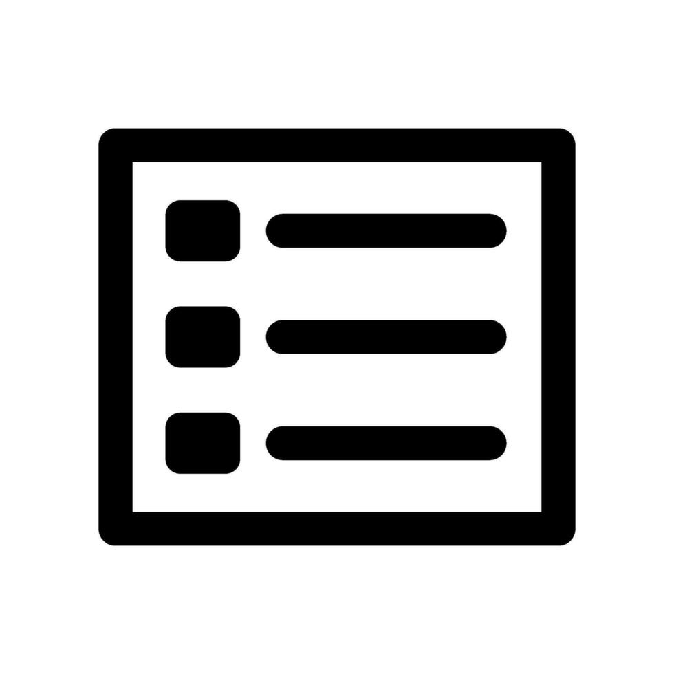 List Icon Vector Symbol Design Illustration