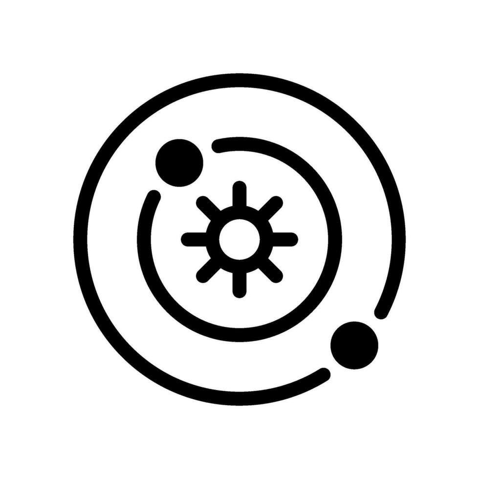 Solar System Icon Vector Symbol Design Illustration