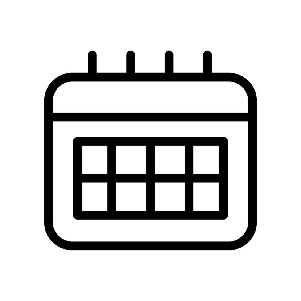 Calendar Icon Vector Symbol Design Illustration