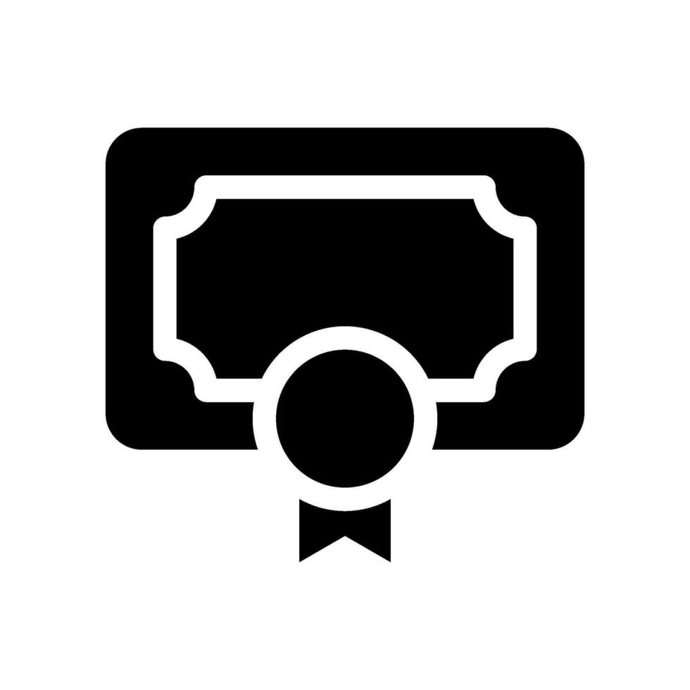 Certificate Icon Vector Symbol Design Illustration