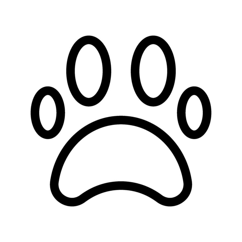 Paw Print Icon Vector Symbol Design Illustration