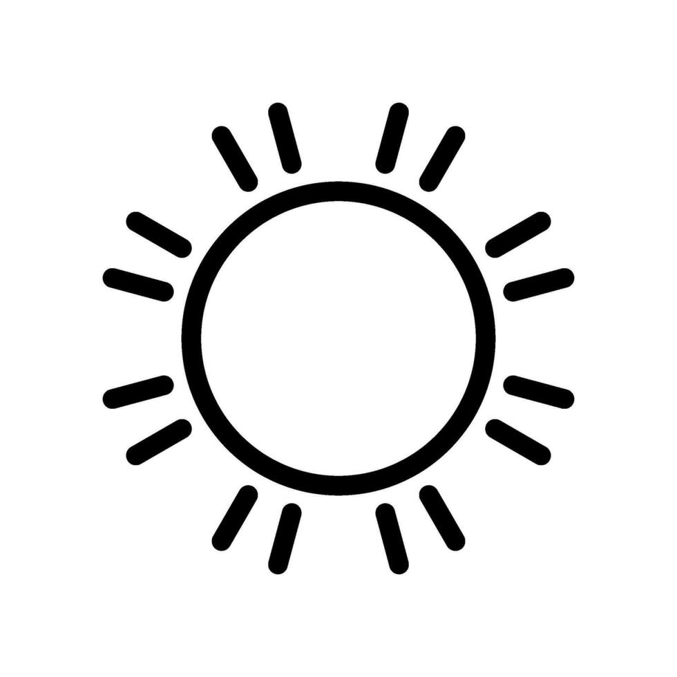 Sun Icon Vector Symbol Design Illustration