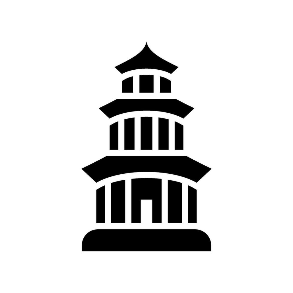 Pagoda Icon Vector Symbol Design Illustration