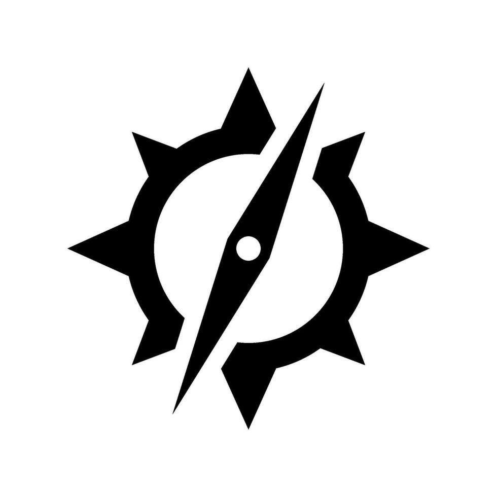 Compass Icon Vector Symbol Design Illustration