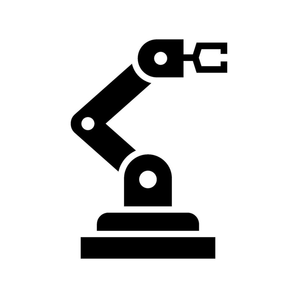 Industrial Robot Icon Vector Symbol Design Illustration