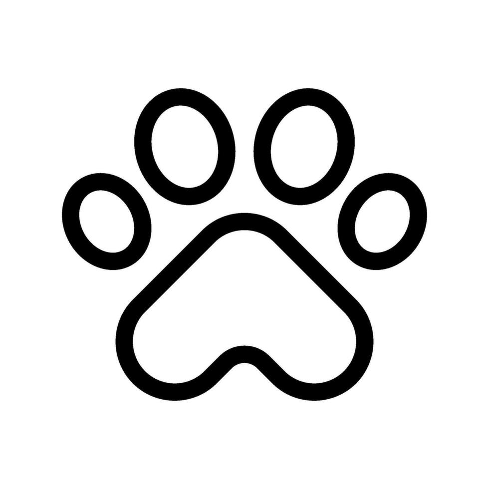 Paw Print Icon Vector Symbol Design Illustration