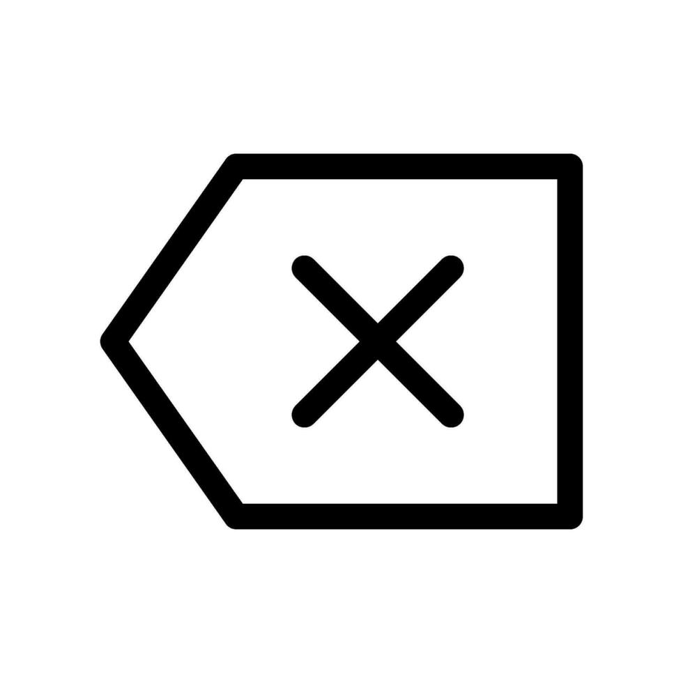Backspace Icon Vector Symbol Design Illustration