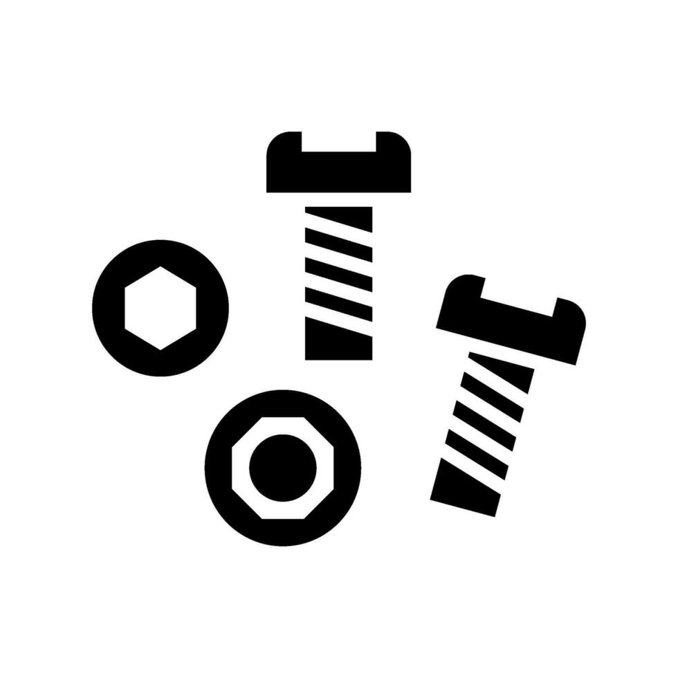 Nut Bolt Icon Vector Symbol Design Illustration