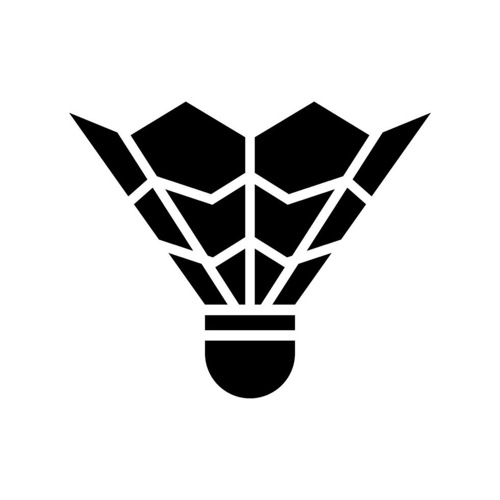 Shuttlecock Icon Vector Symbol Design Illustration