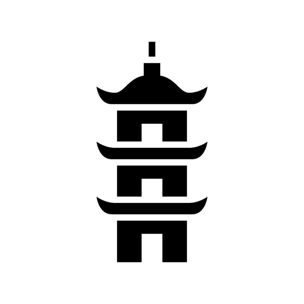 Pagoda Icon Vector Symbol Design Illustration