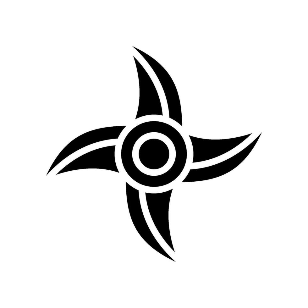 Shuriken Icon Vector Symbol Design Illustration
