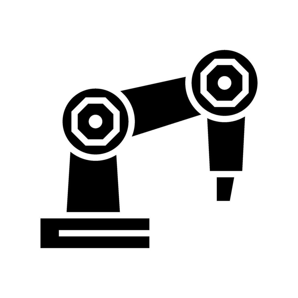 Industrial Robot Icon Vector Symbol Design Illustration