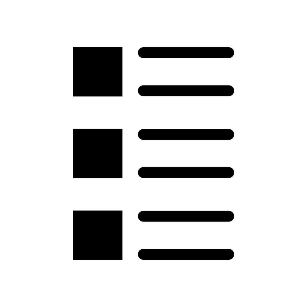 List Icon Vector Symbol Design Illustration