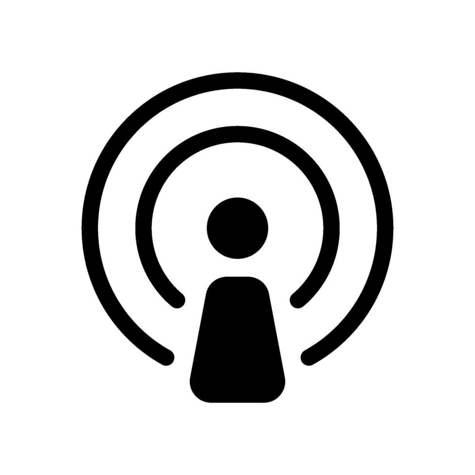 Podcast Icon Vector Symbol Design Illustration