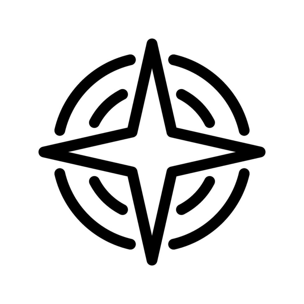 Compass Icon Vector Symbol Design Illustration