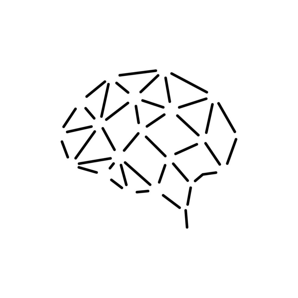 cerebro icono vector. pensar ilustración signo. creativo pensando símbolo. pensamientos logo. vector