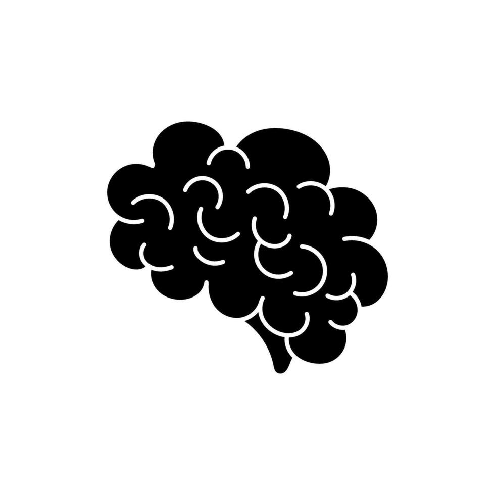 Brain icon vector. Think illustration sign. Creative thinking symbol. Thoughts logo. vector