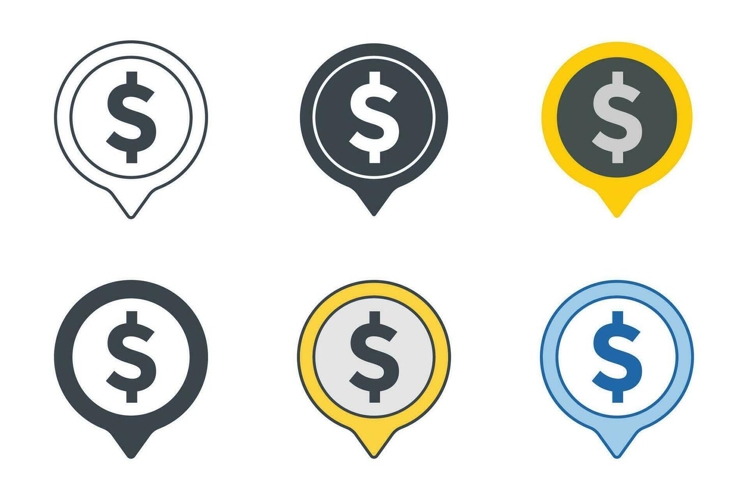 Dollar Sign Icon symbol template for graphic and web design collection logo vector illustration