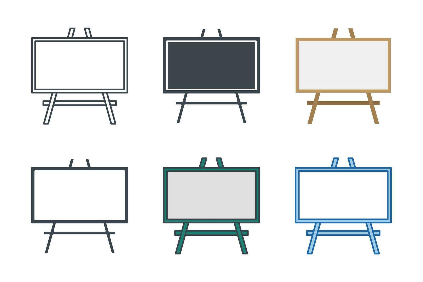 Presentation board Icon symbol template for graphic and web design collection logo vector illustration