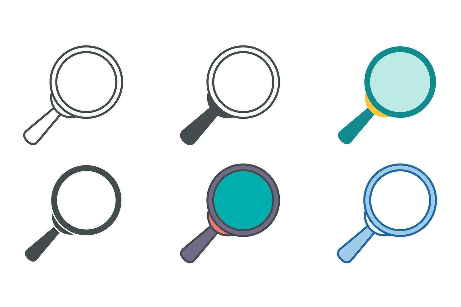 Magnifying Glass Icon symbol template for graphic and web design collection logo vector illustration