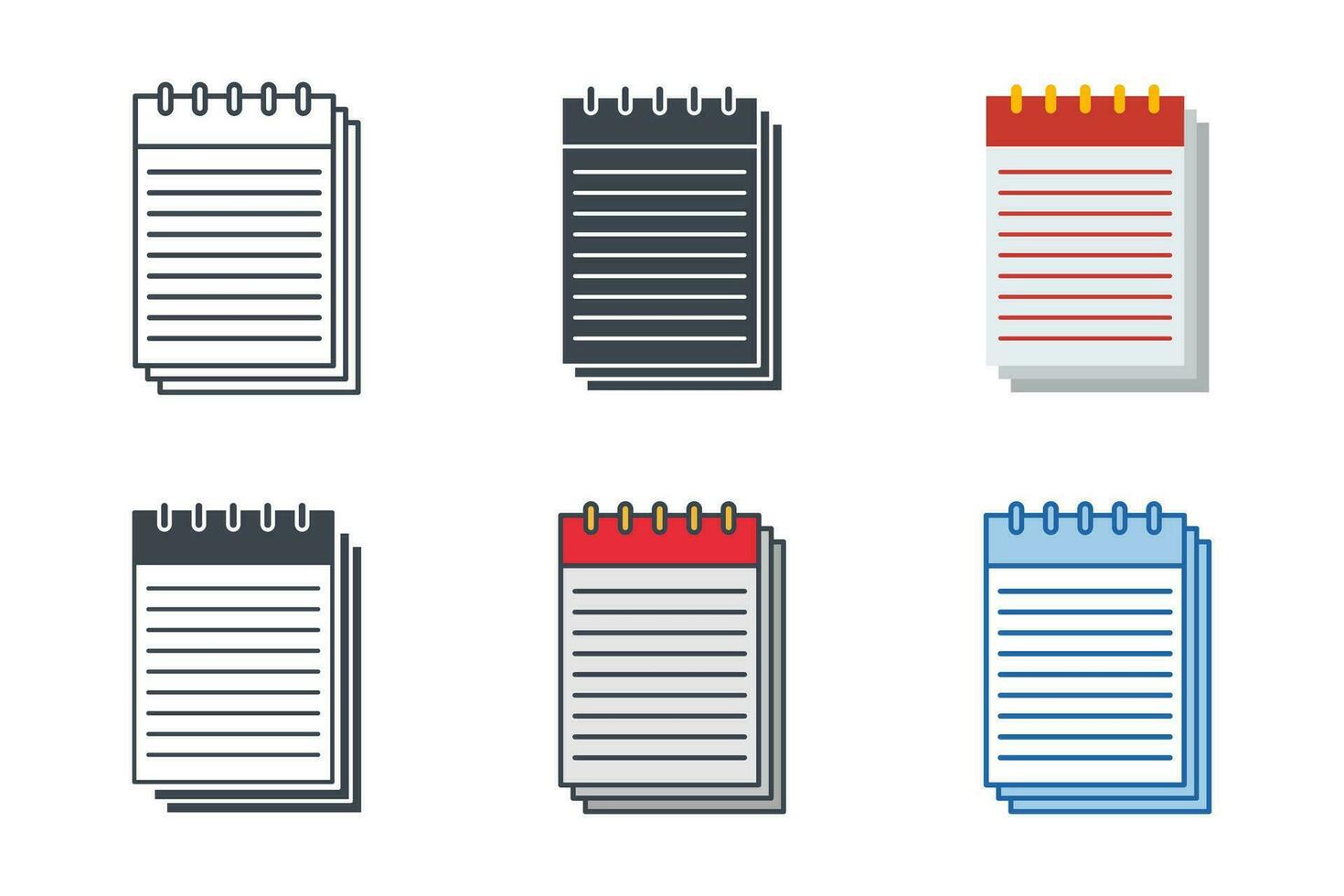 Notepad, Edit file Icon symbol template for graphic and web design collection logo vector illustration