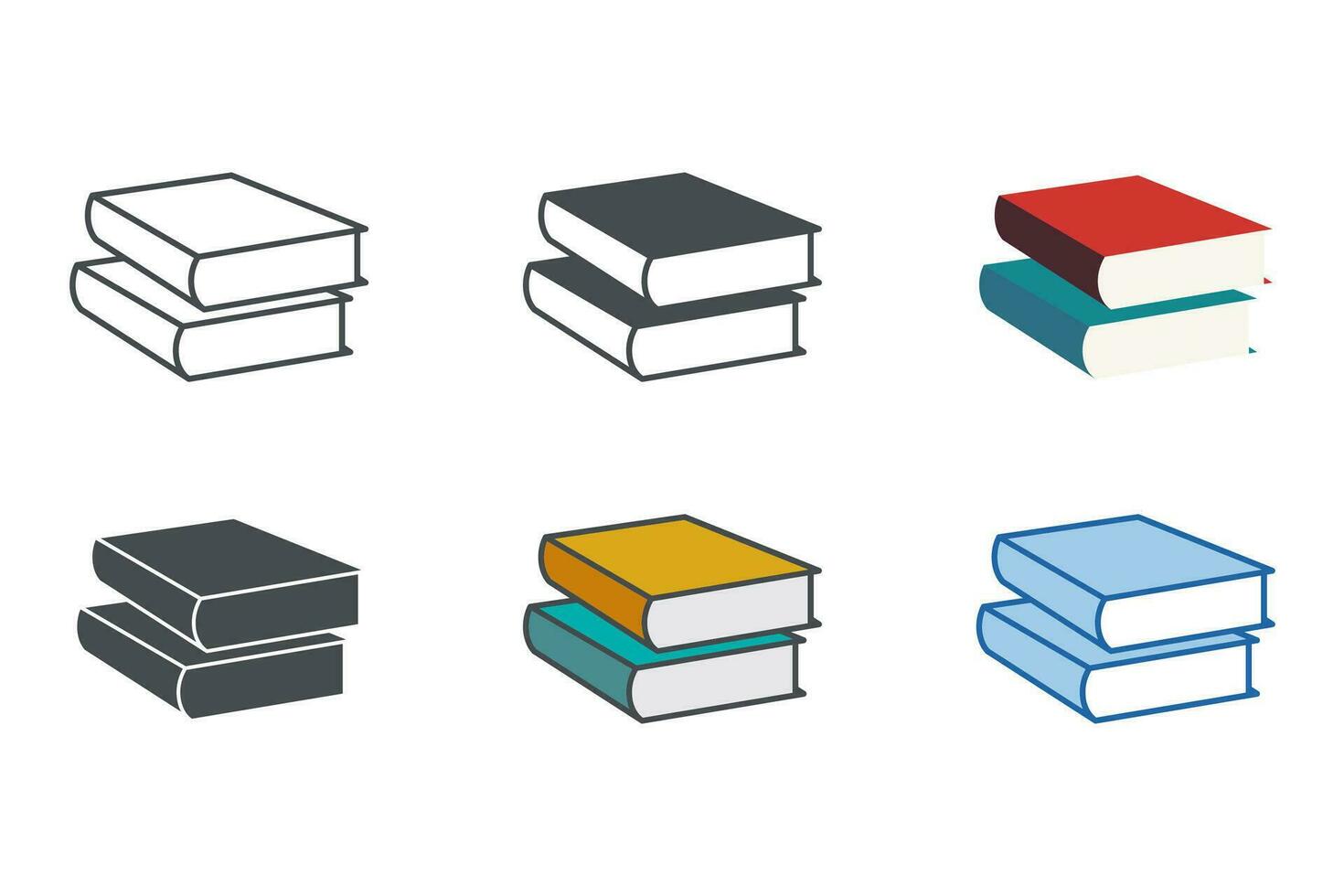 libro apilar icono símbolo modelo para gráfico y web diseño colección logo vector ilustración