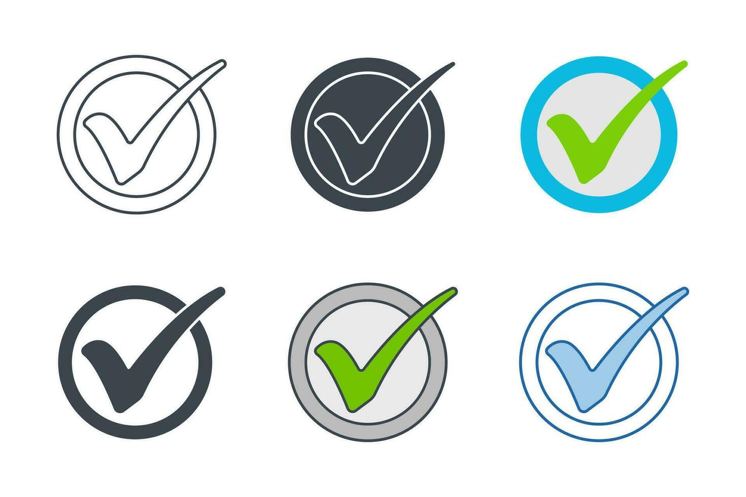 cheque marca icono símbolo modelo para gráfico y web diseño colección logo vector ilustración