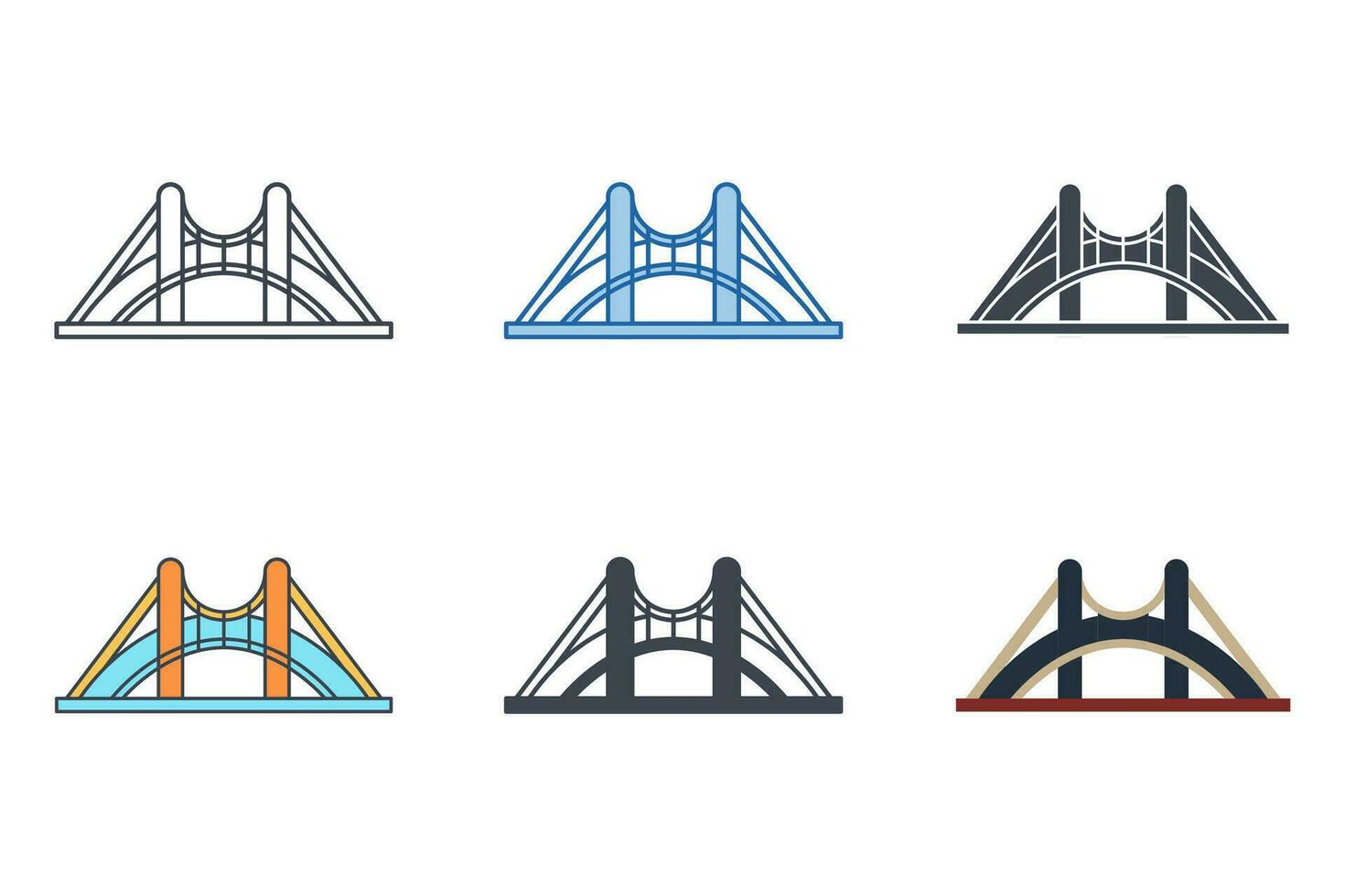 Bridge icon symbol template for graphic and web design collection logo vector illustration