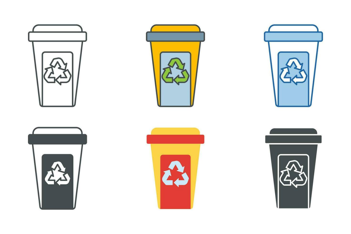 Trash Can Icon symbol template for graphic and web design collection logo vector illustration