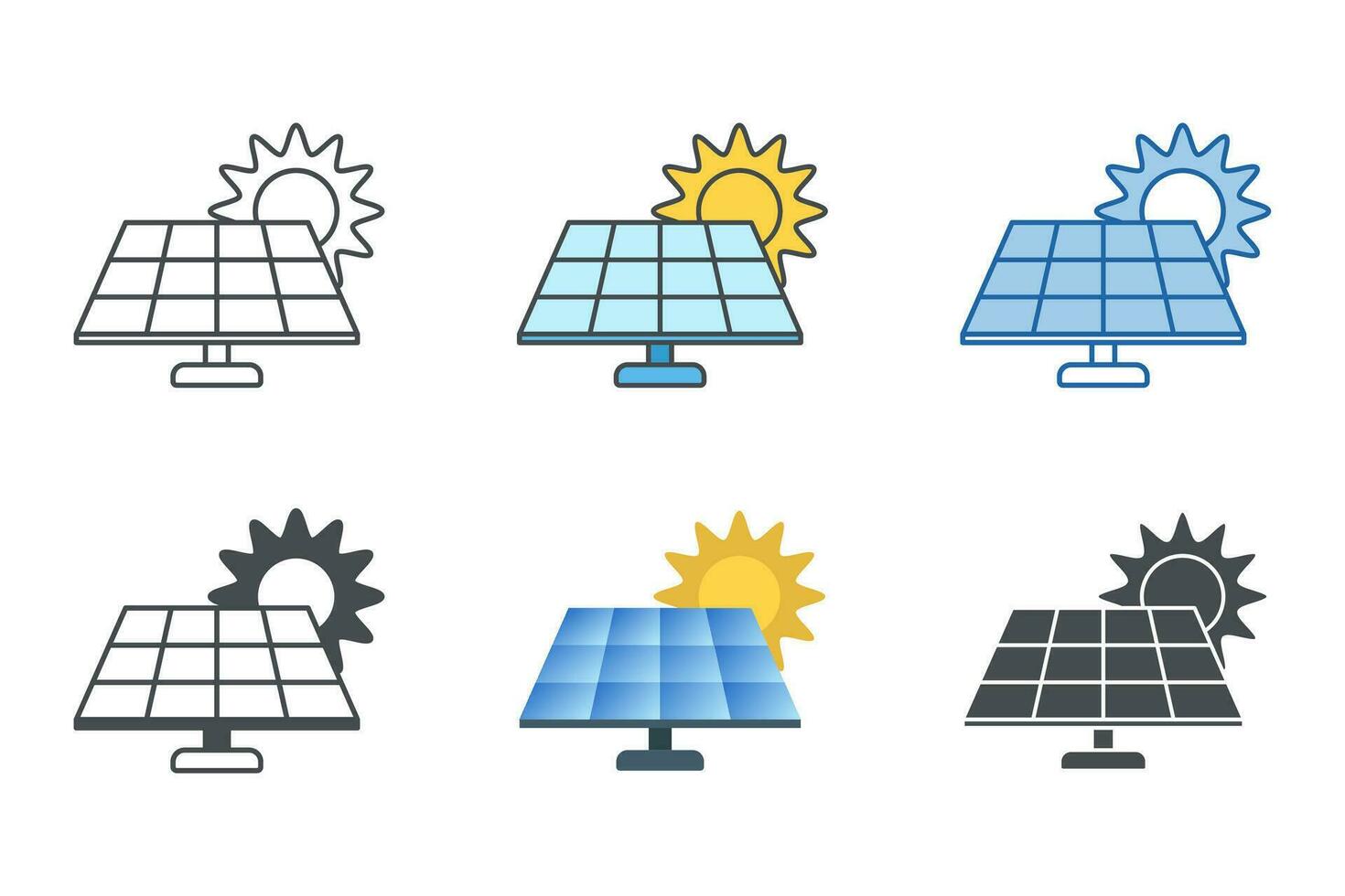 Solar Panel, Solar energy Icon symbol template for graphic and web design collection logo vector illustration