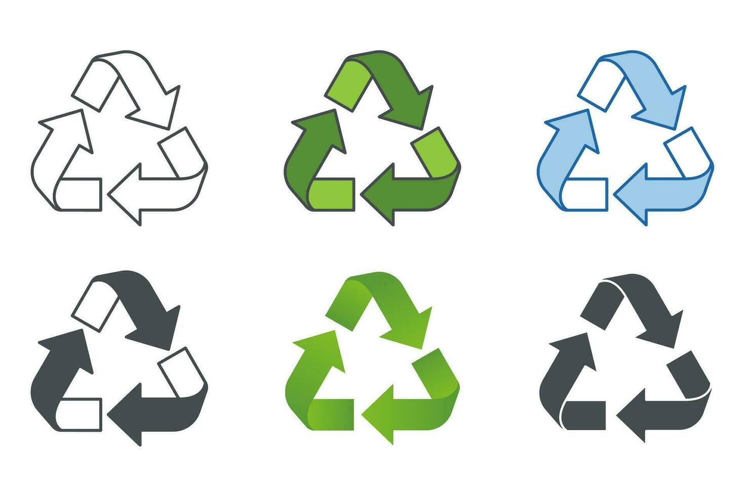 reciclaje reciclar icono símbolo modelo para gráfico y web diseño colección logo vector ilustración