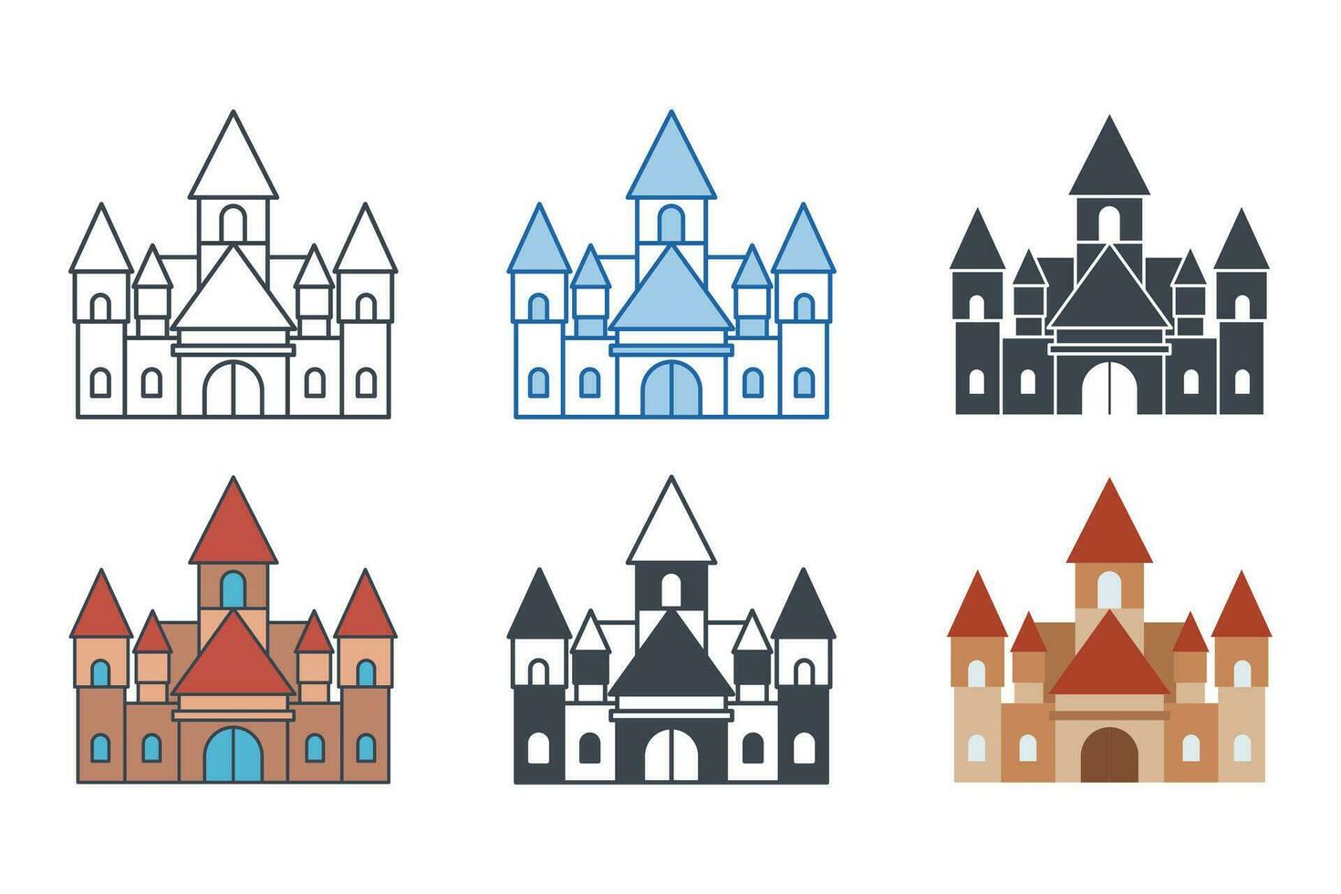 Castle icon symbol template for graphic and web design collection logo vector illustration