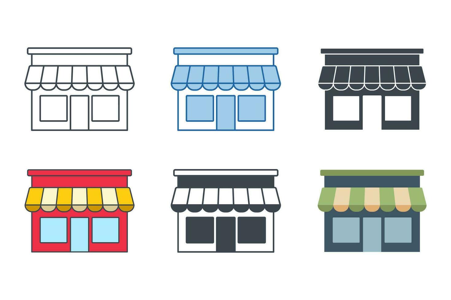 Tienda icono símbolo modelo para gráfico y web diseño colección logo vector ilustración