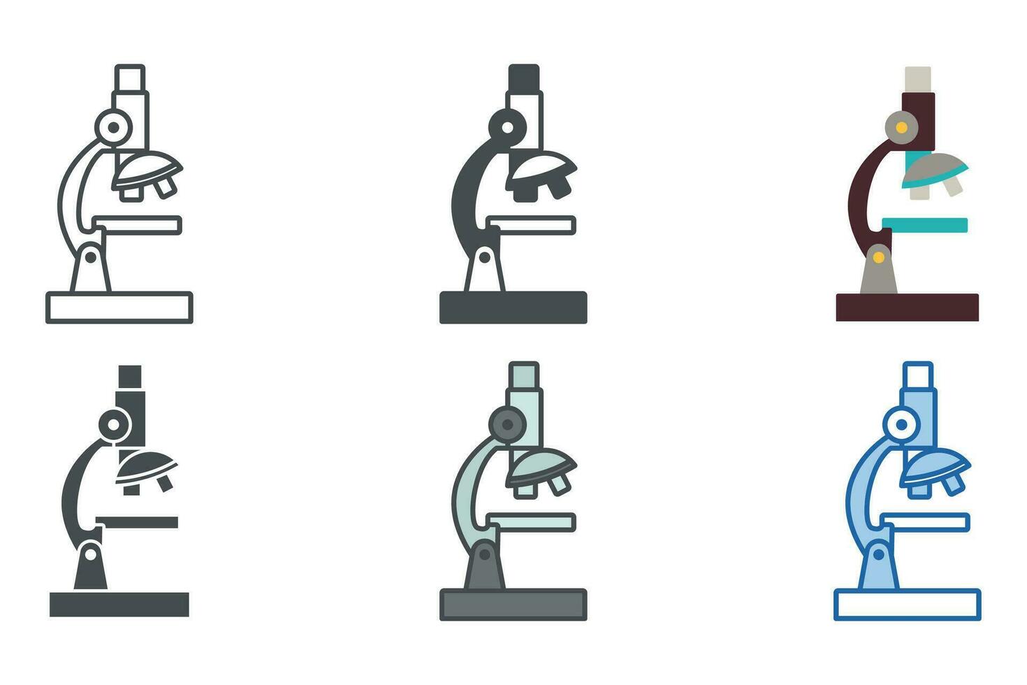 Microscope Icon symbol template for graphic and web design collection logo vector illustration