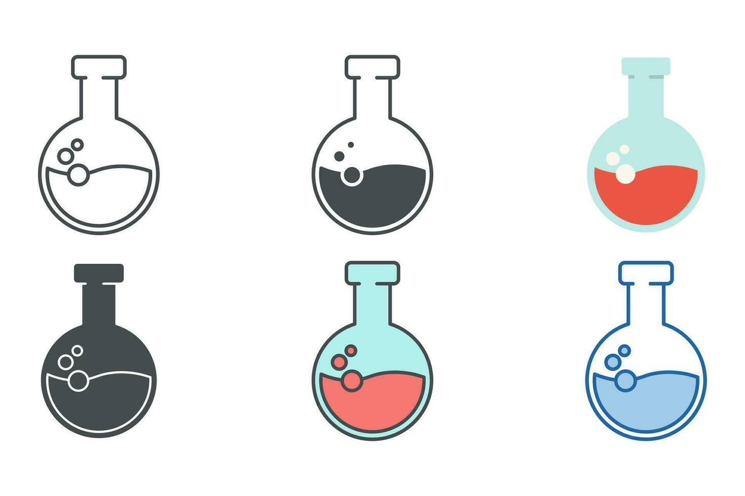 Chemistry flask, test tube Icon symbol template for graphic and web design collection logo vector illustration