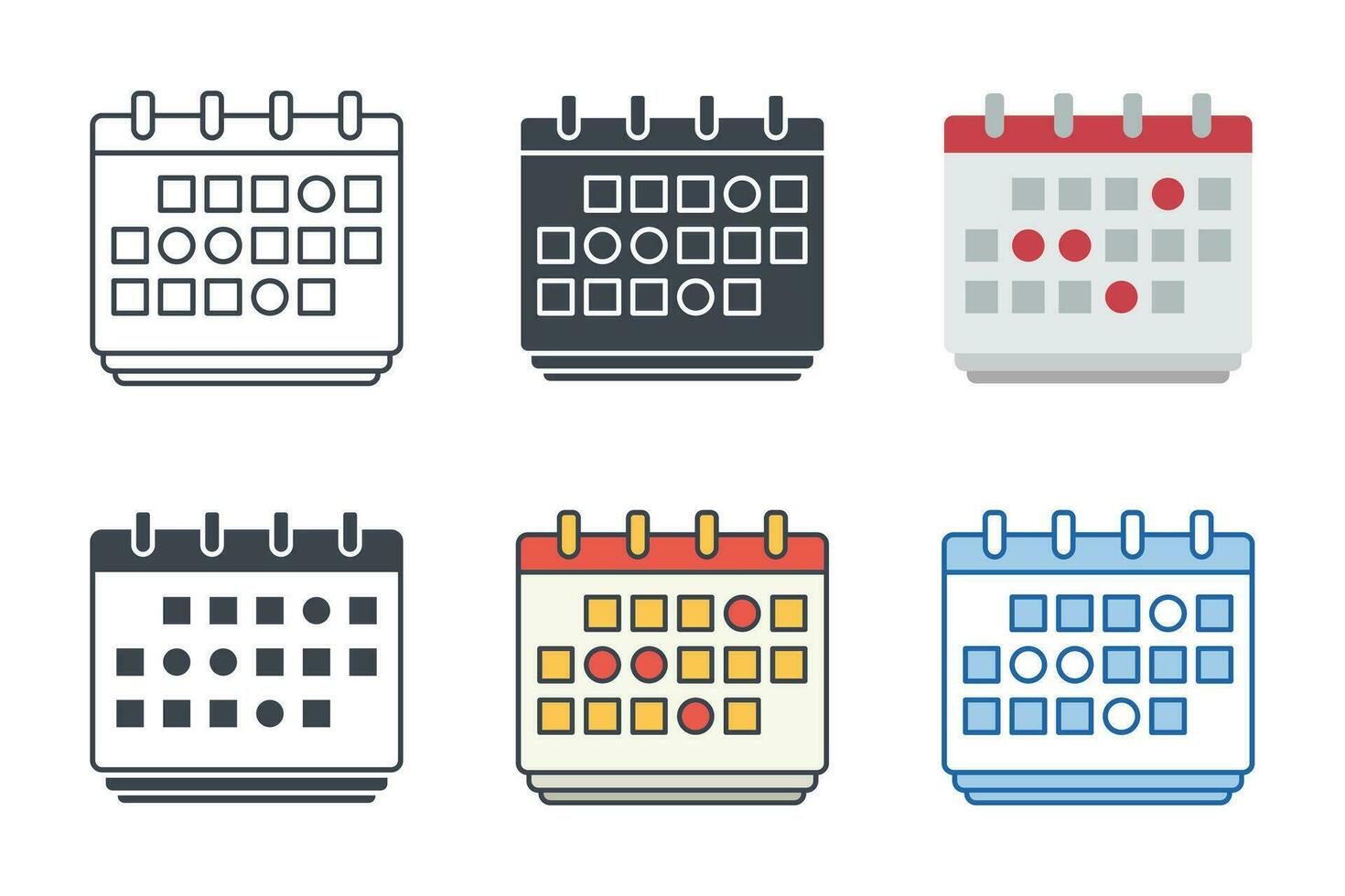 Calendar Icon symbol template for graphic and web design collection logo vector illustration