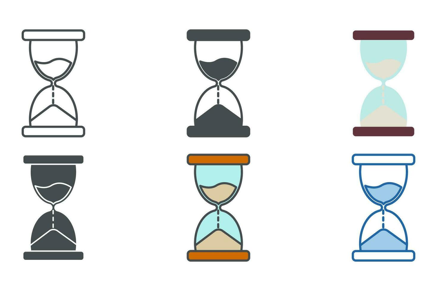 Hourglass Icon symbol template for graphic and web design collection logo vector illustration