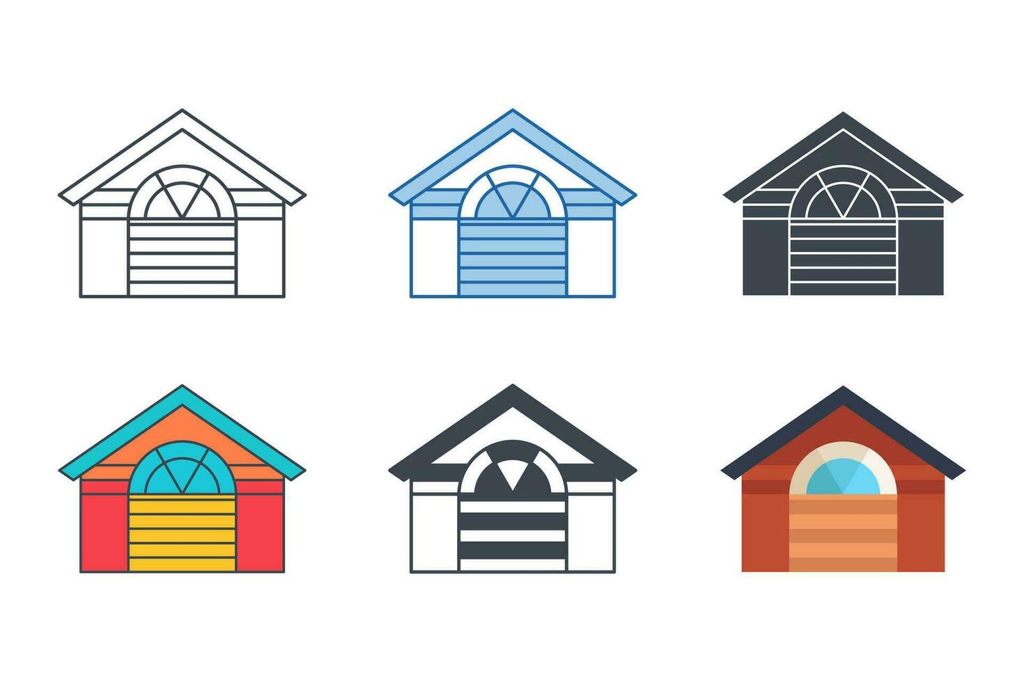 garaje icono símbolo modelo para gráfico y web diseño colección logo vector ilustración