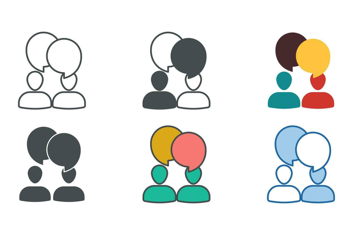 Discussion Icon symbol template for graphic and web design collection logo vector illustration