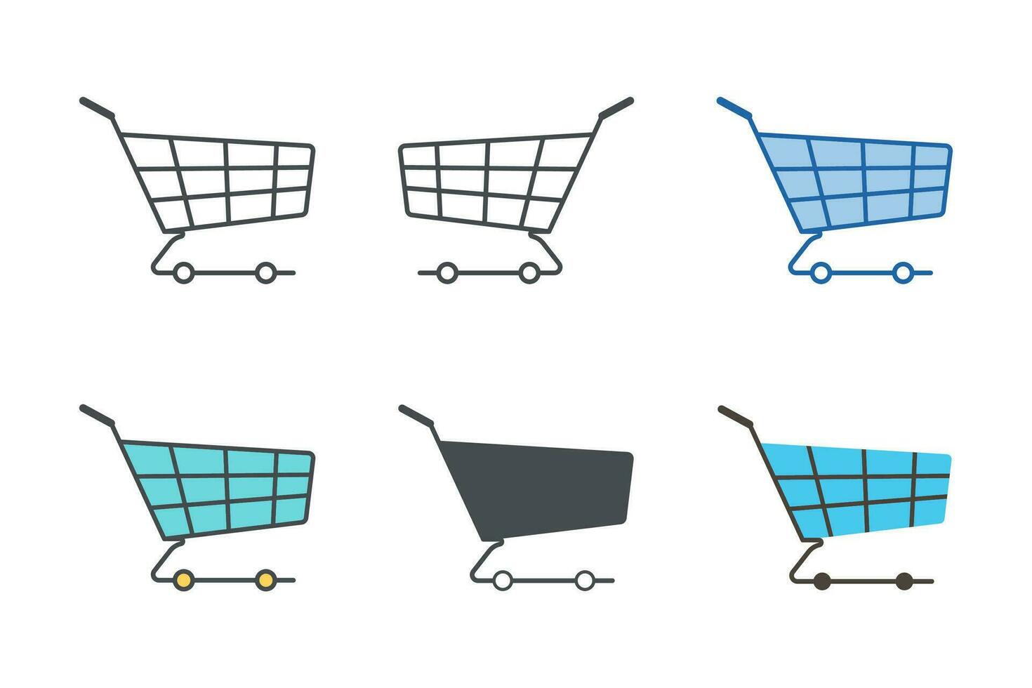 compras carro icono símbolo modelo para gráfico y web diseño colección logo vector ilustración