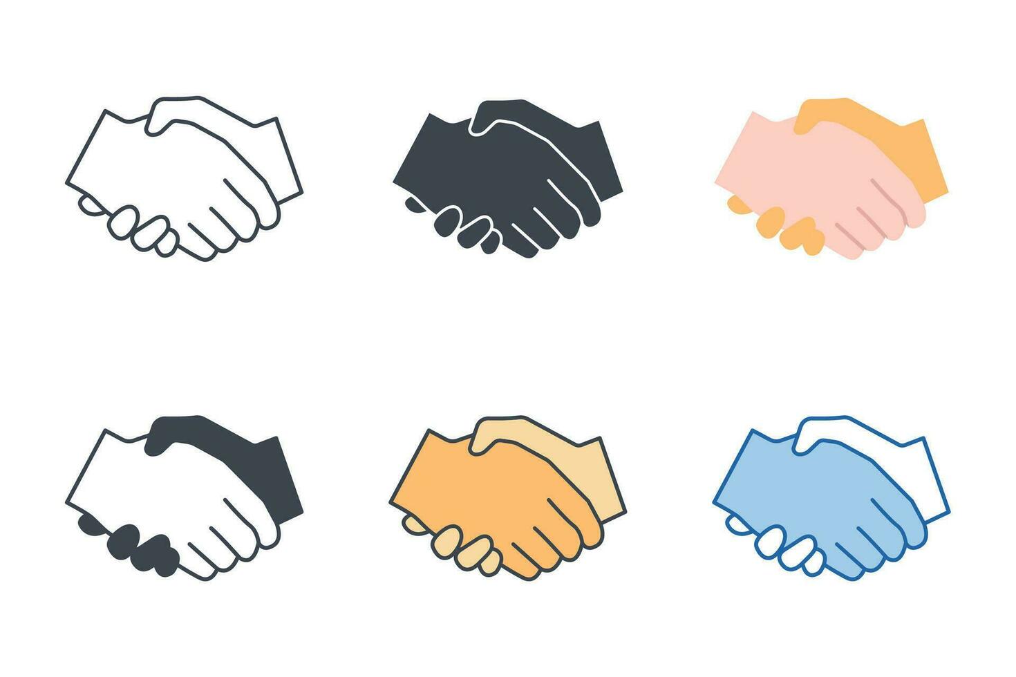 Handshake Icon symbol template for graphic and web design collection logo vector illustration