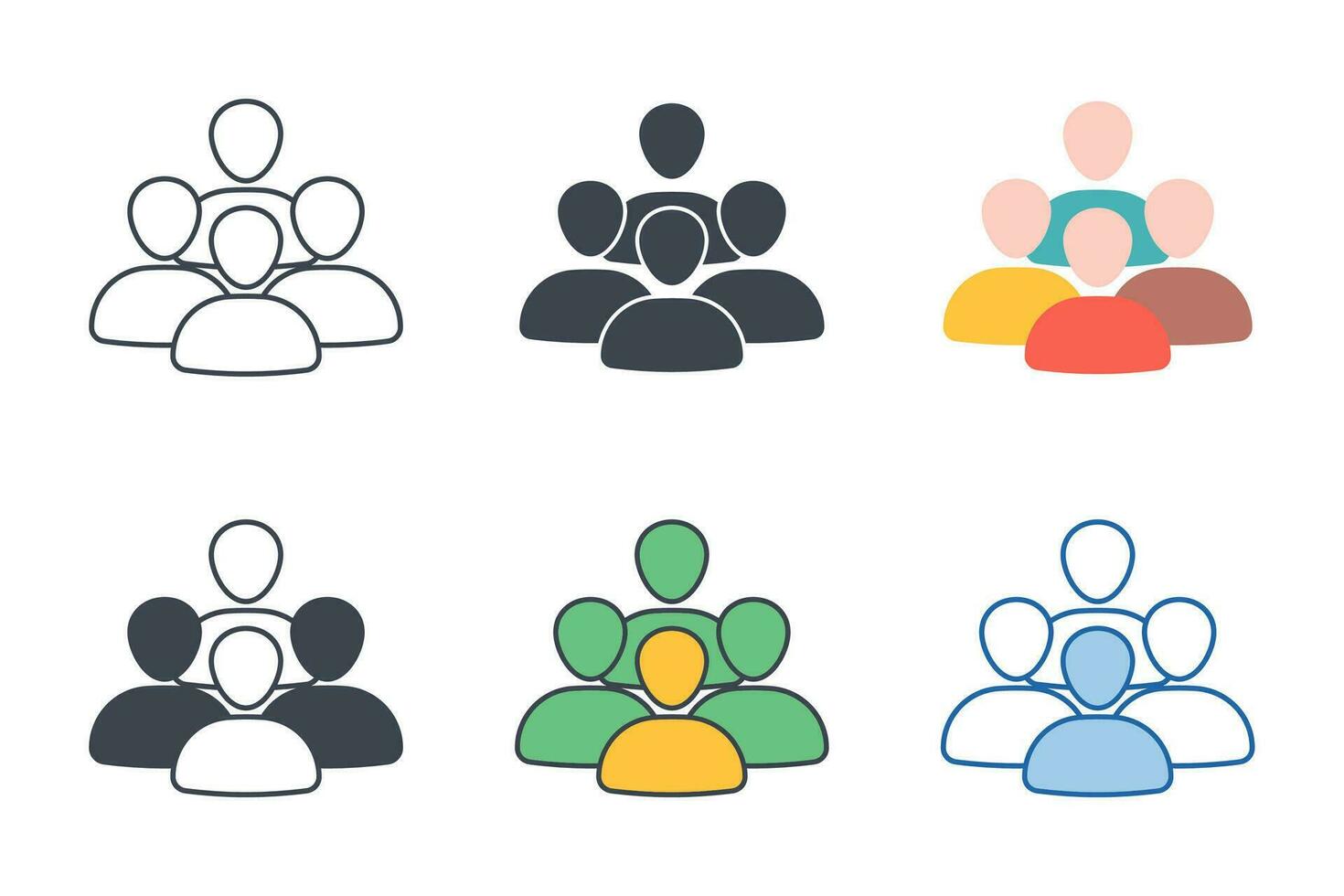 People team Icon symbol template for graphic and web design collection logo vector illustration