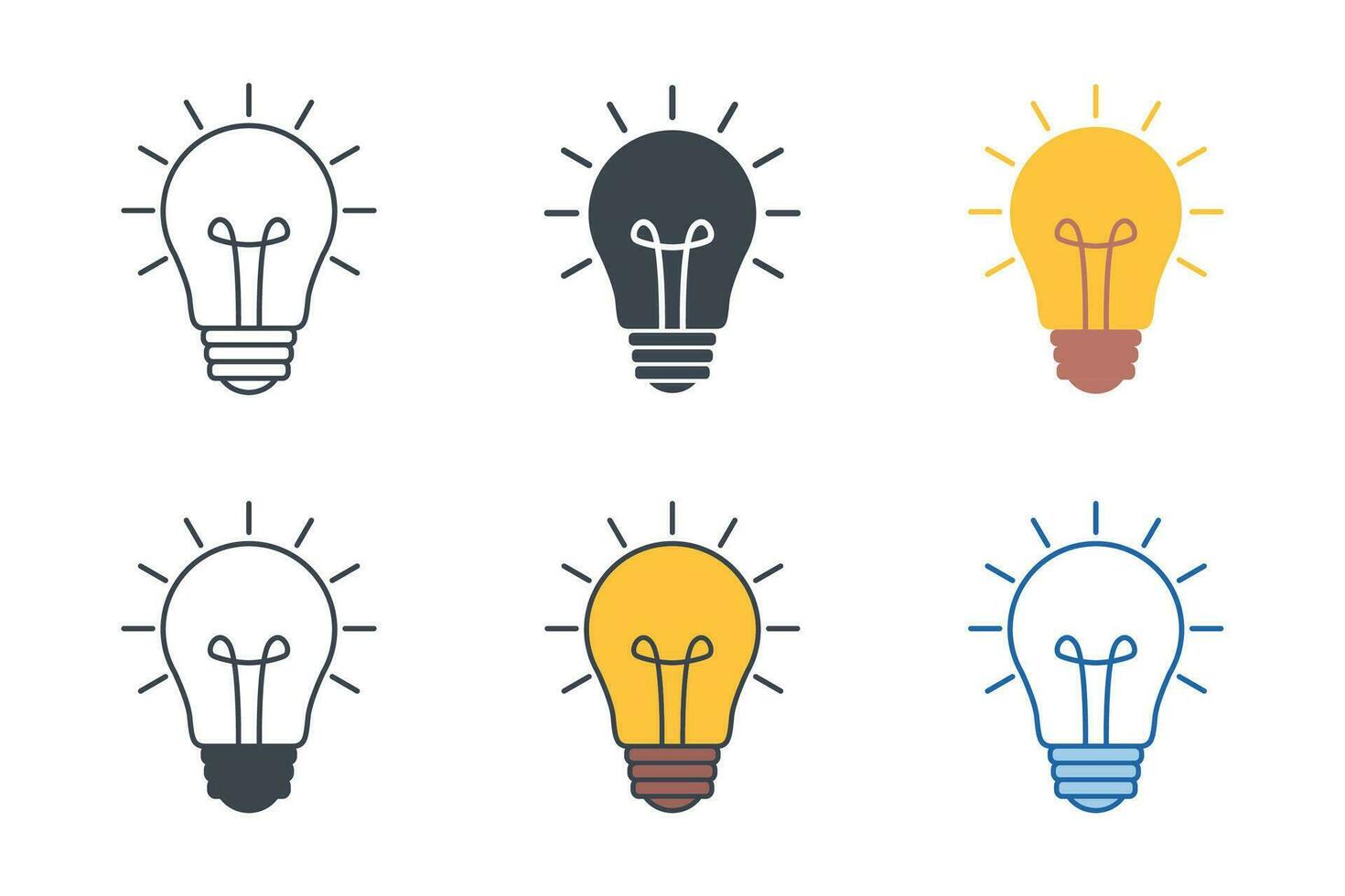Light Bulb Icon symbol template for graphic and web design collection logo vector illustration