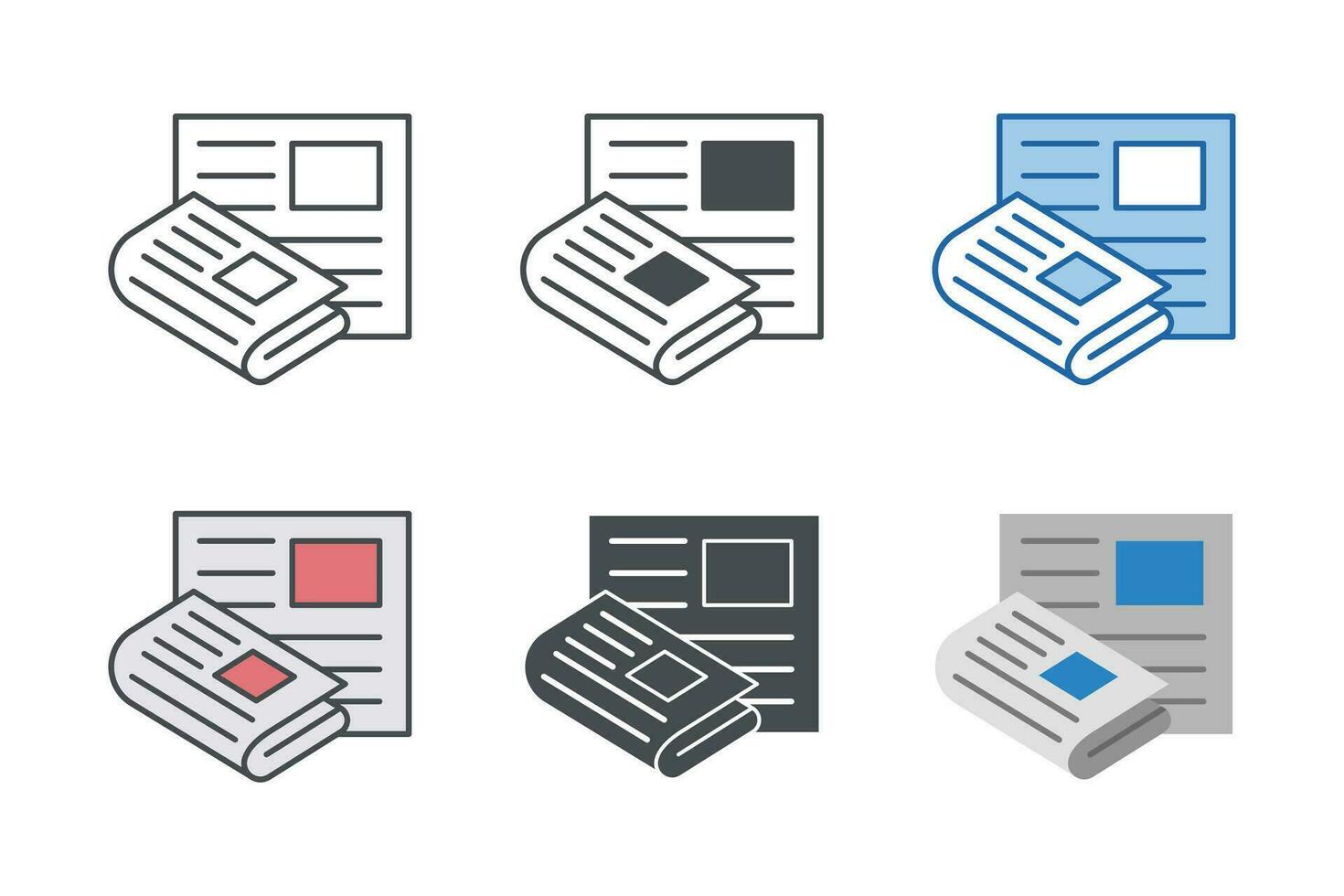 Newspaper Icon symbol template for graphic and web design collection logo vector illustration